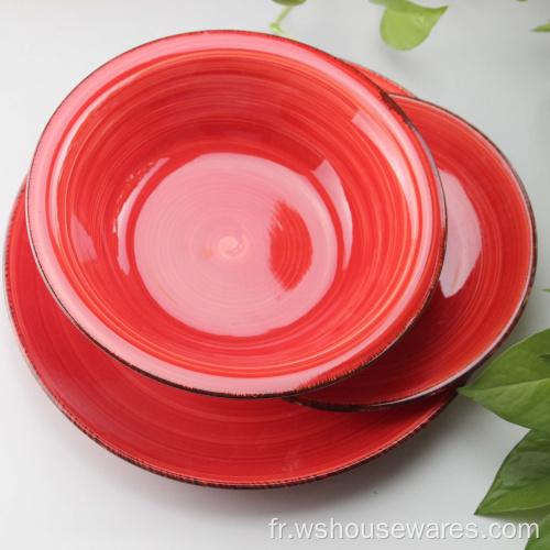 Vaisselle couleur personnalisée peinture à la main Vaisselle céramique
